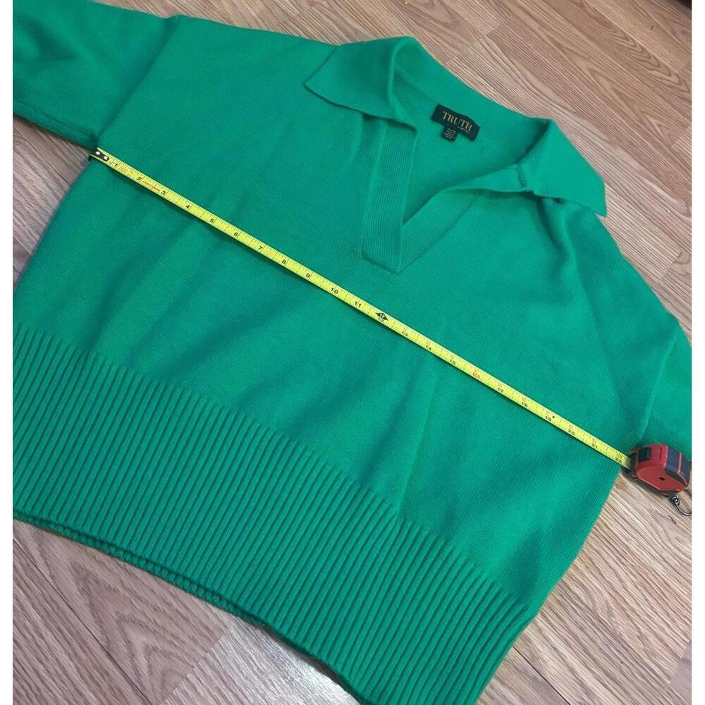 TRUTH By Republic Green Sweater Size XL - Picture 4 of 6